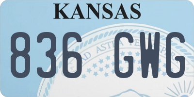 KS license plate 836GWG