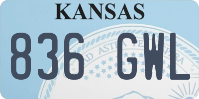 KS license plate 836GWL