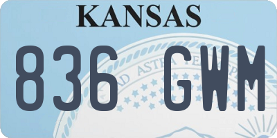 KS license plate 836GWM