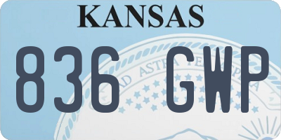 KS license plate 836GWP