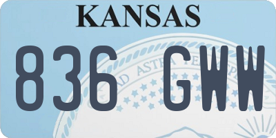 KS license plate 836GWW