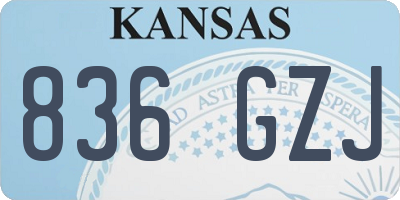 KS license plate 836GZJ