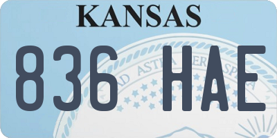 KS license plate 836HAE