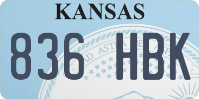KS license plate 836HBK