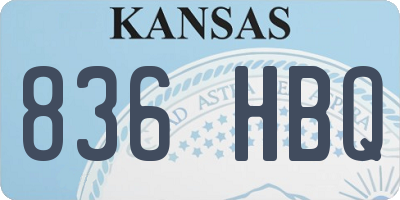 KS license plate 836HBQ