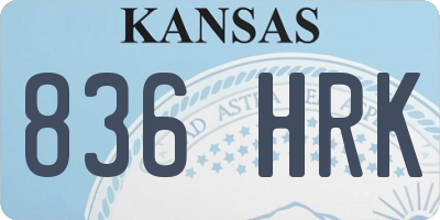 KS license plate 836HRK