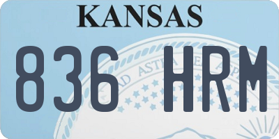 KS license plate 836HRM