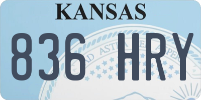 KS license plate 836HRY
