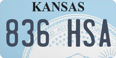 KS license plate 836HSA