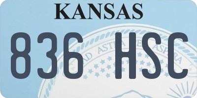 KS license plate 836HSC