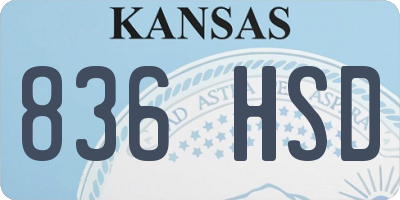KS license plate 836HSD