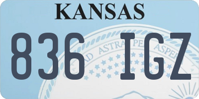 KS license plate 836IGZ