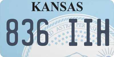 KS license plate 836IIH