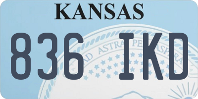 KS license plate 836IKD