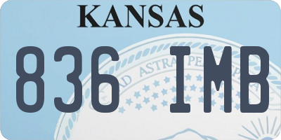 KS license plate 836IMB