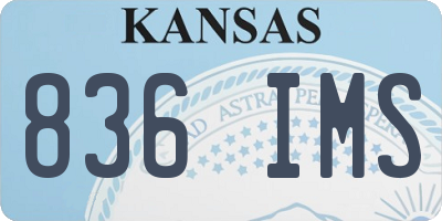 KS license plate 836IMS