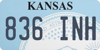 KS license plate 836INH