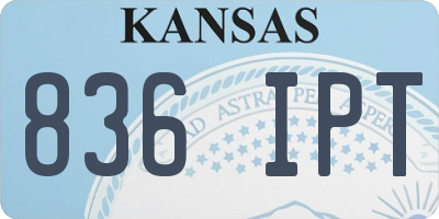 KS license plate 836IPT
