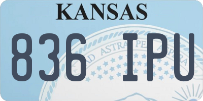 KS license plate 836IPU