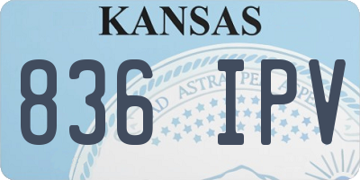 KS license plate 836IPV