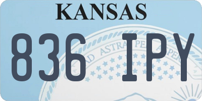 KS license plate 836IPY