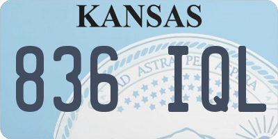 KS license plate 836IQL