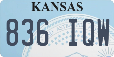 KS license plate 836IQW
