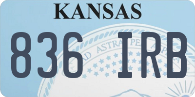 KS license plate 836IRB