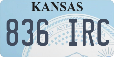 KS license plate 836IRC