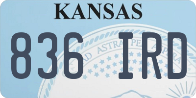 KS license plate 836IRD