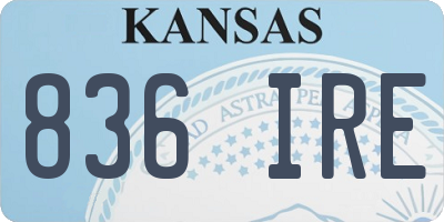 KS license plate 836IRE