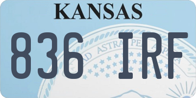 KS license plate 836IRF