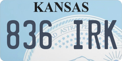 KS license plate 836IRK