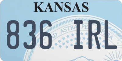 KS license plate 836IRL