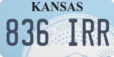 KS license plate 836IRR