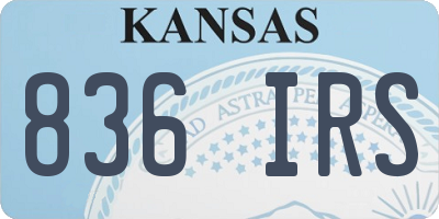 KS license plate 836IRS
