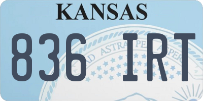 KS license plate 836IRT
