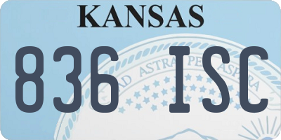 KS license plate 836ISC