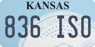 KS license plate 836ISO