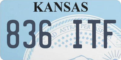 KS license plate 836ITF