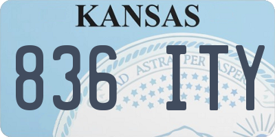 KS license plate 836ITY