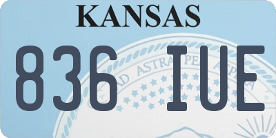 KS license plate 836IUE