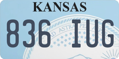 KS license plate 836IUG