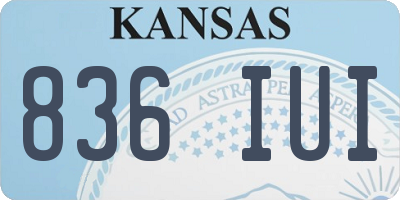 KS license plate 836IUI
