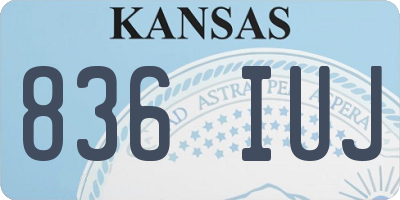 KS license plate 836IUJ