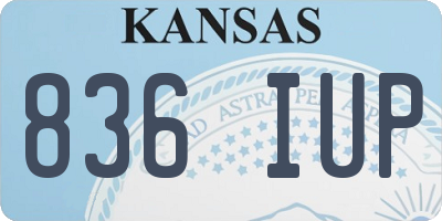 KS license plate 836IUP