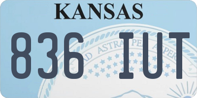 KS license plate 836IUT