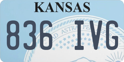 KS license plate 836IVG