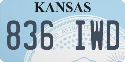 KS license plate 836IWD