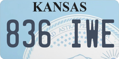 KS license plate 836IWE